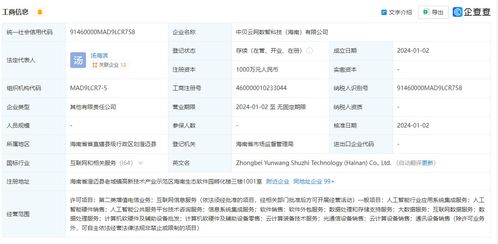 中貝通信在海南成立數(shù)智科技公司，拓展AI業(yè)務(wù)與信息系統(tǒng)集成服務(wù)